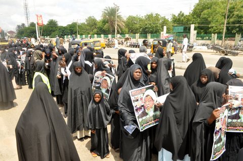 free zakzaky protest in kano by youths